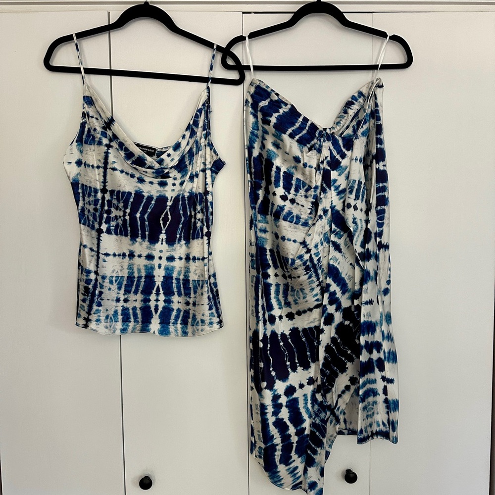 Generation Love Nia Tie-Dye Silk Top and Skirt Set